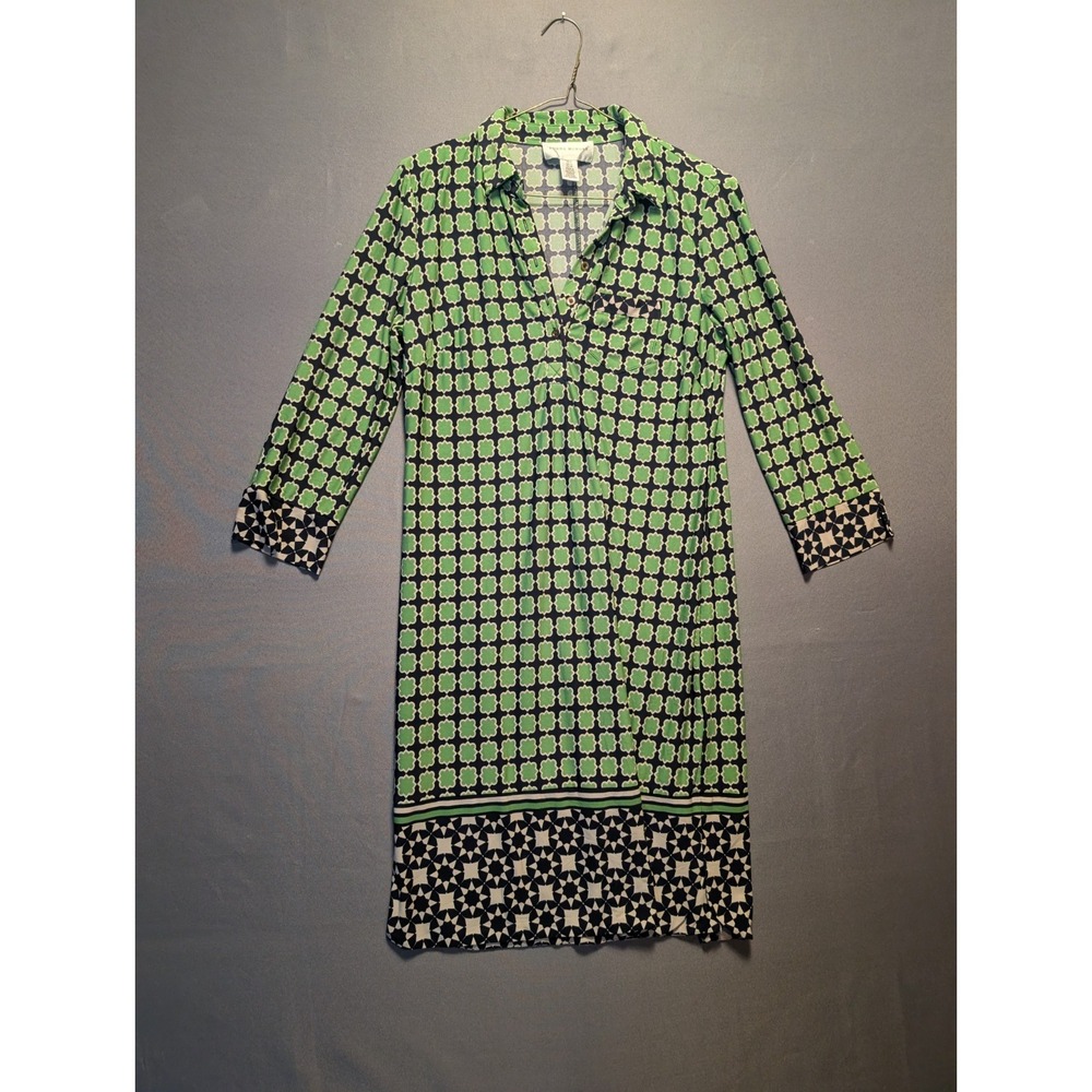 Donna Morgan Mini Shift Dress Womens 8 Multicolor Floral Pleated Streetwear
